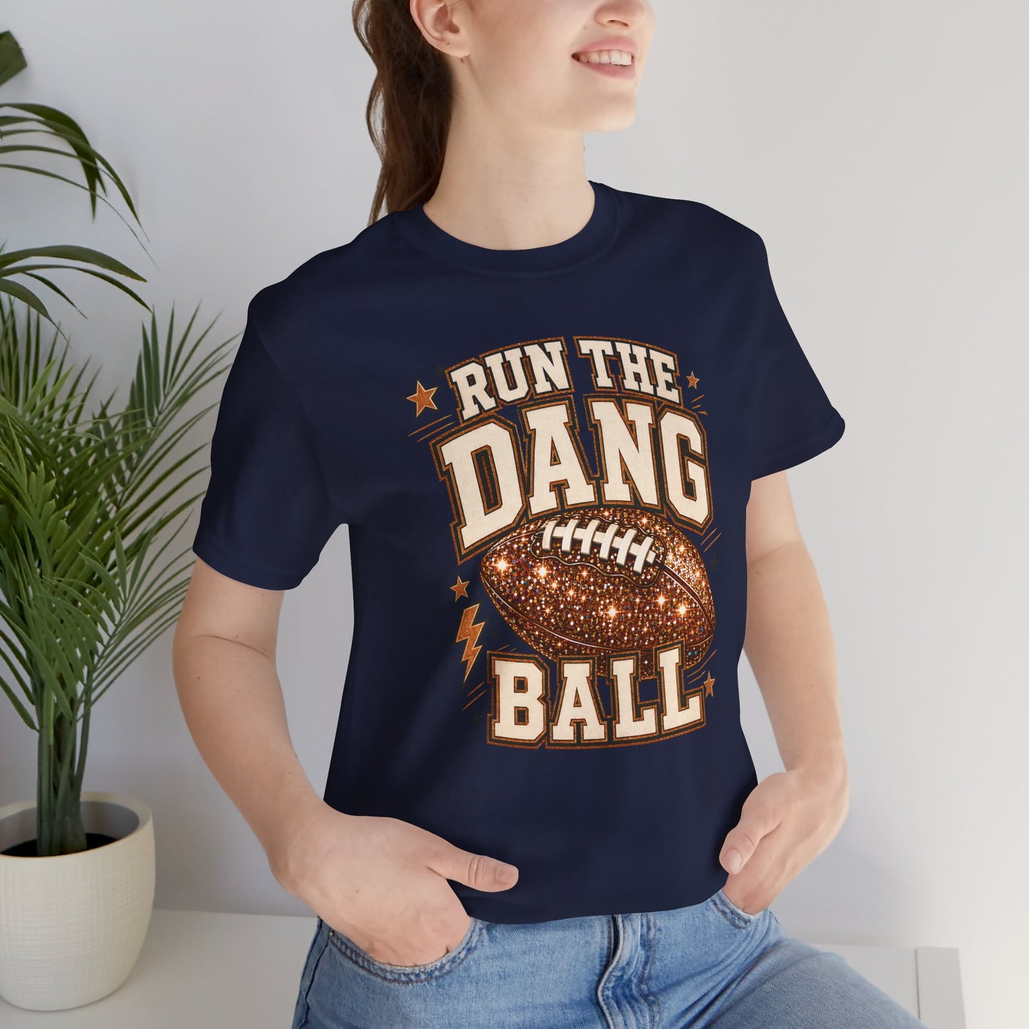 Run the Dang Ball Football T-Shirt — Retro Gridiron Graphic Tee