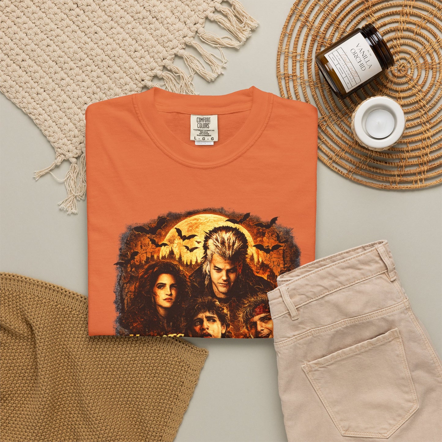 Halloween Horror Movie Collage T-Shirt — "Maggots" Retro Pumpkin Graphic
