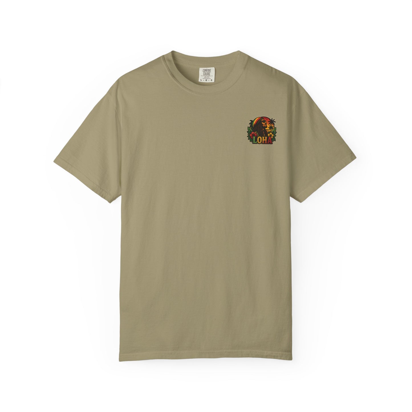 Rasta Aloha T-Shirt — "LOHA" Reggae Sunset Tee