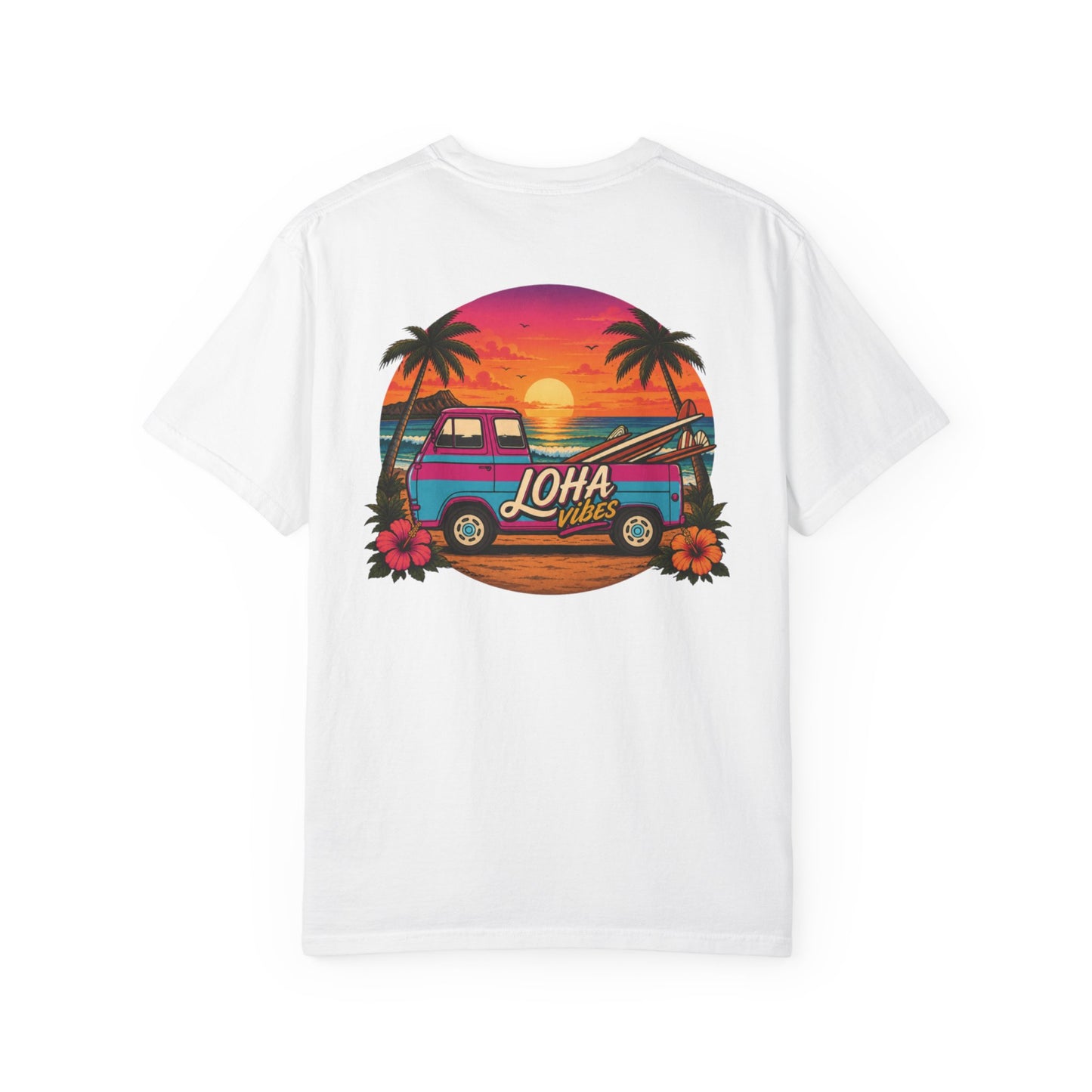 Retro 'Loha Vibes' Beach Van T-Shirt