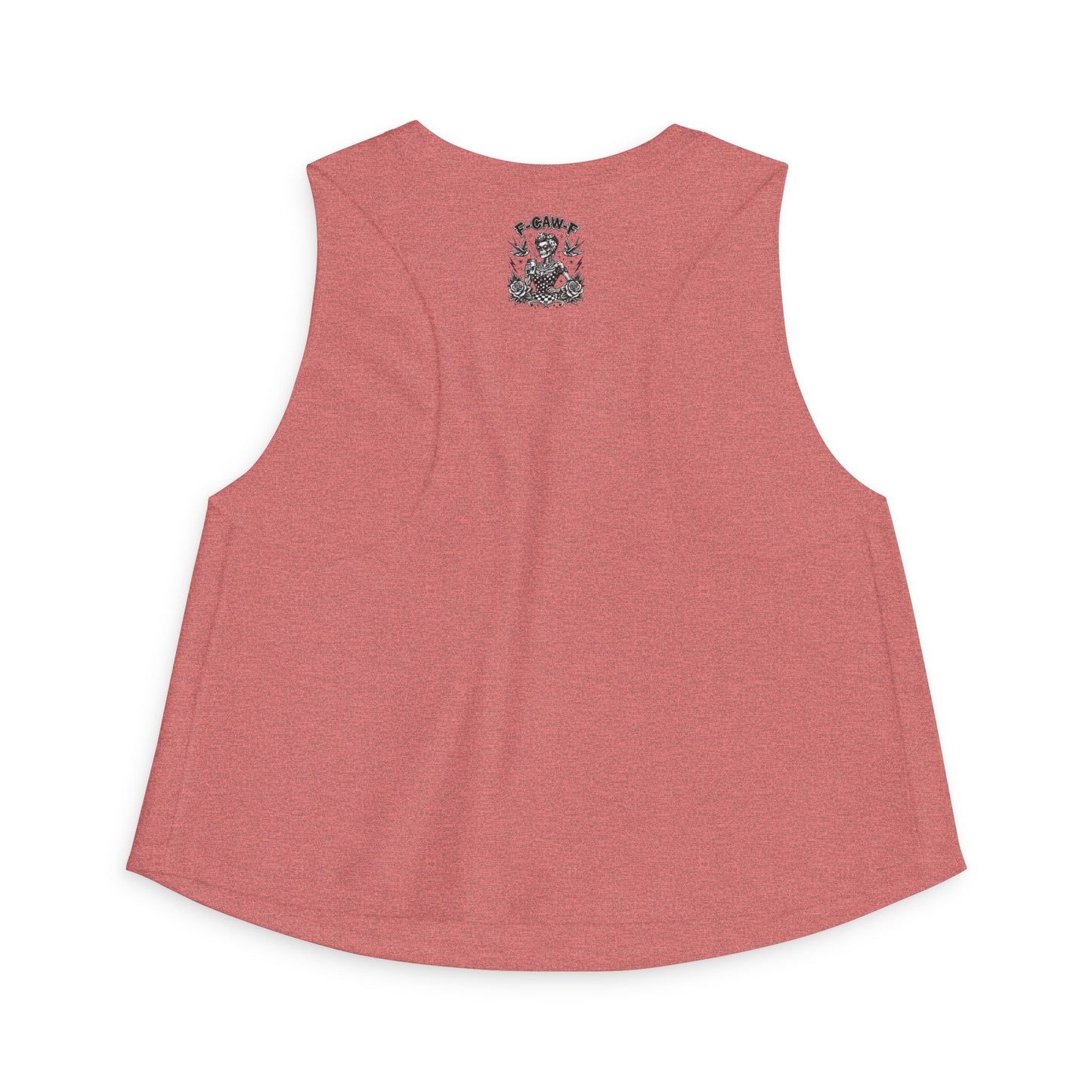 Women's Crop Top — Rockabilly Skeleton 'F-GAW-F' Graphic Tank