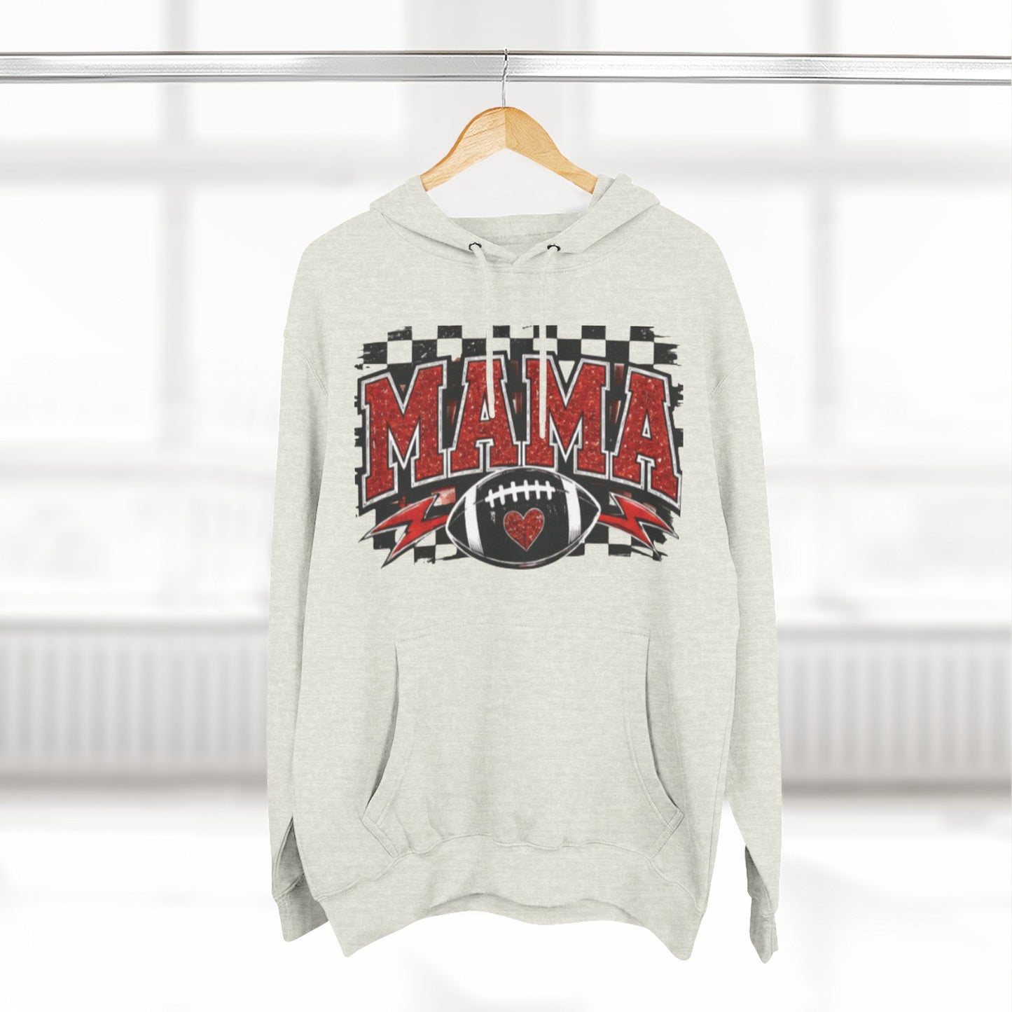 Mama Football Hoodie — #10 Player Mom Fleece Pullover