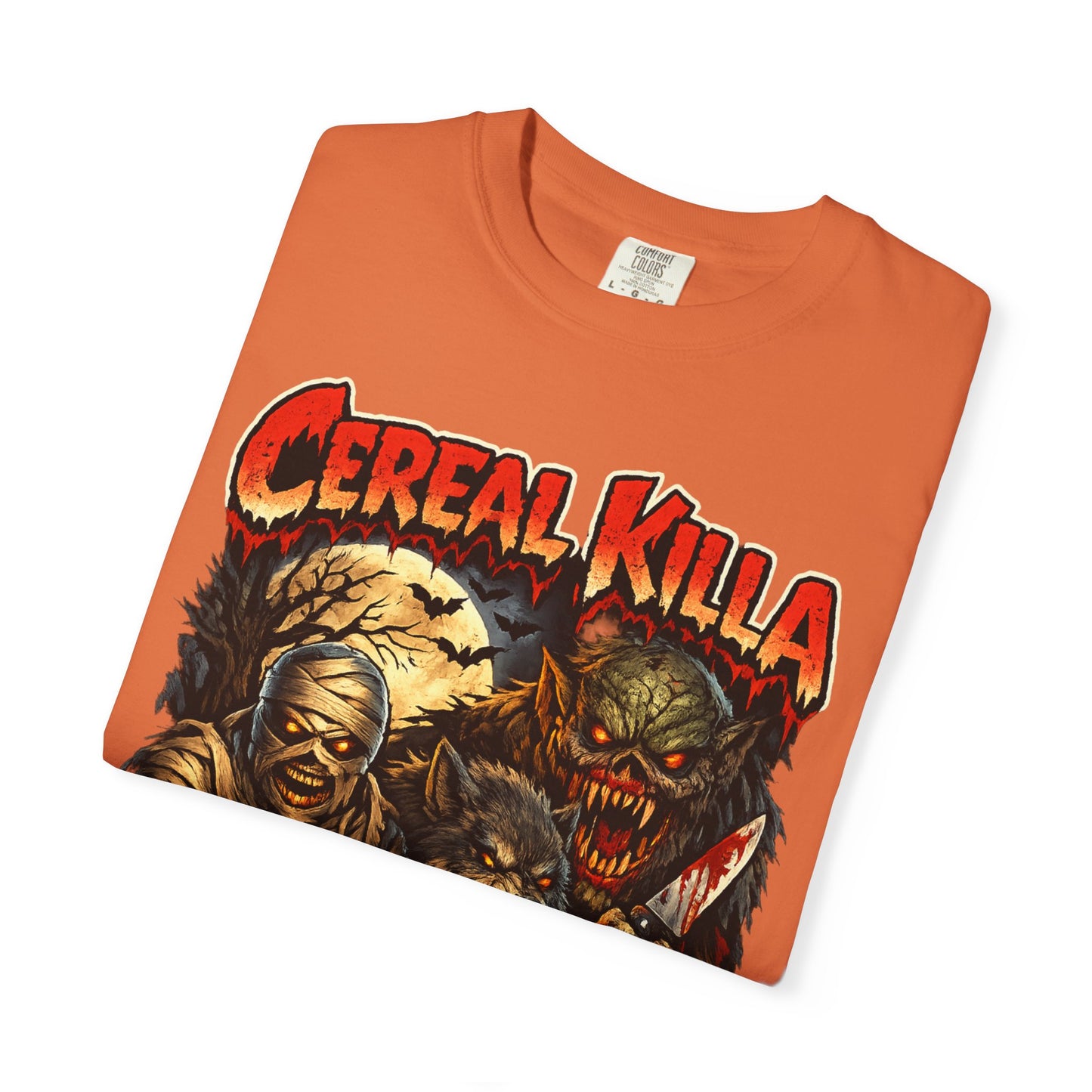 Cereal Killa Horror T-Shirt — Vintage Halloween Monster Graphic Tee.