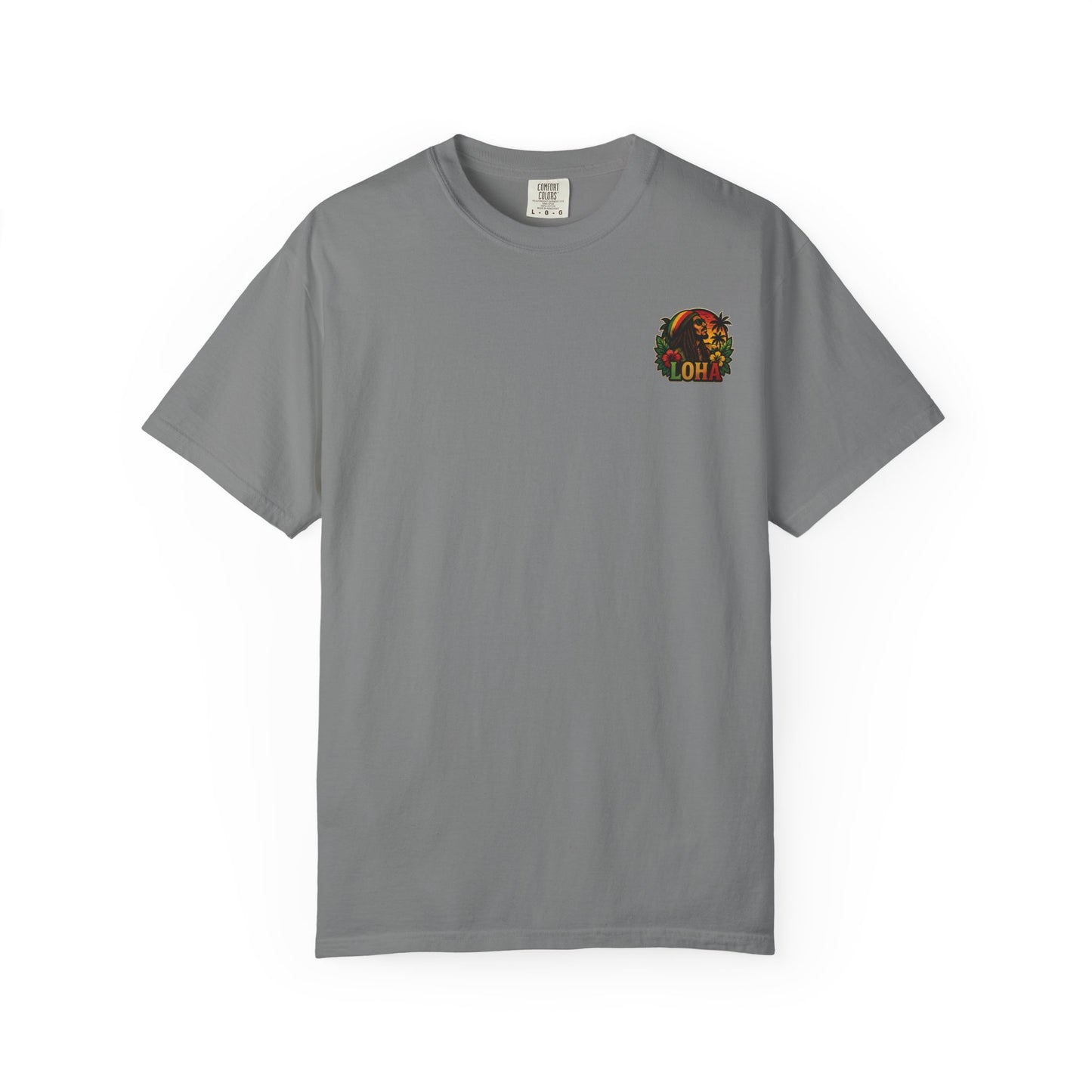 Rasta Aloha T-Shirt — "LOHA" Reggae Sunset Tee