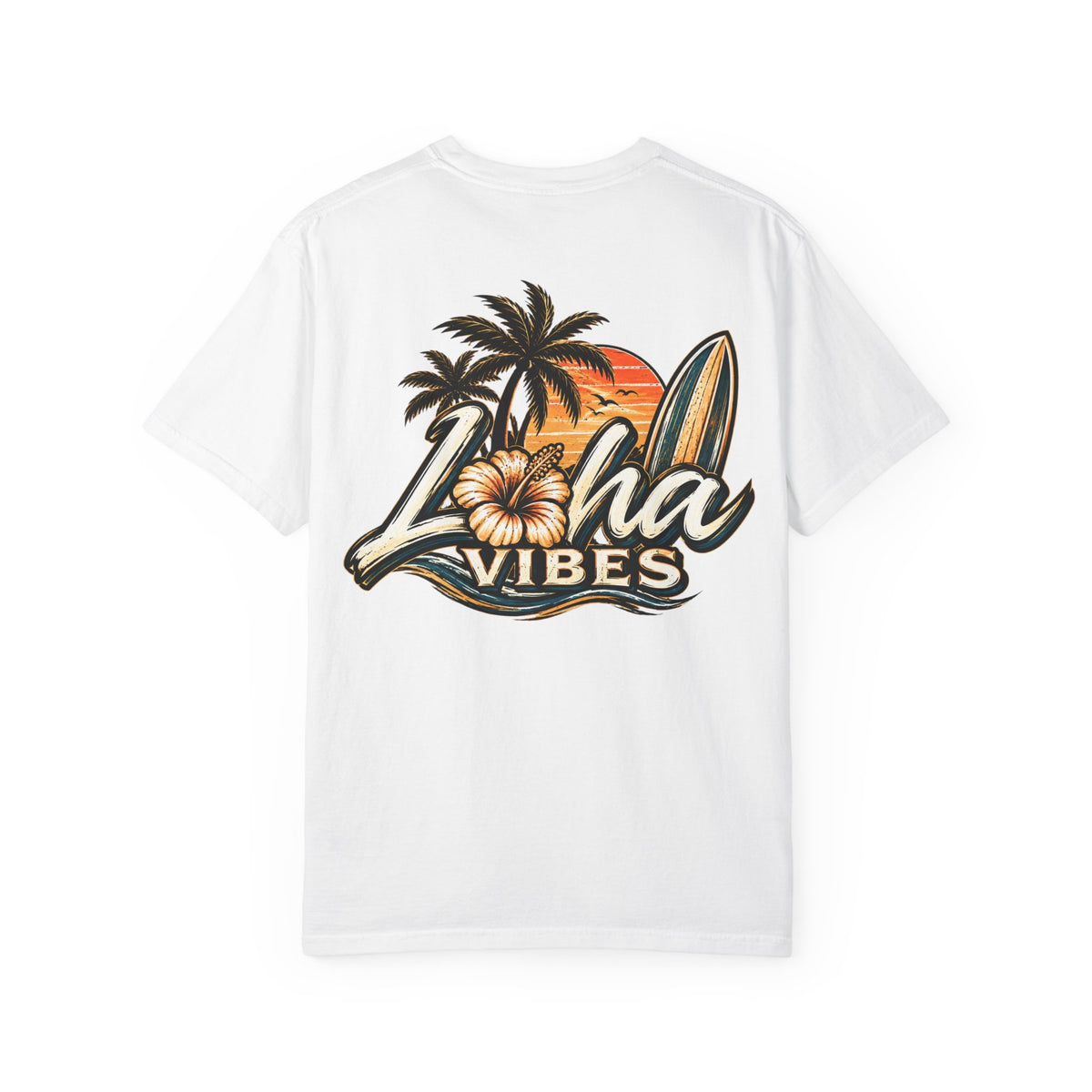 Loha Vibes Tropical Surf Graphic T-Shirt