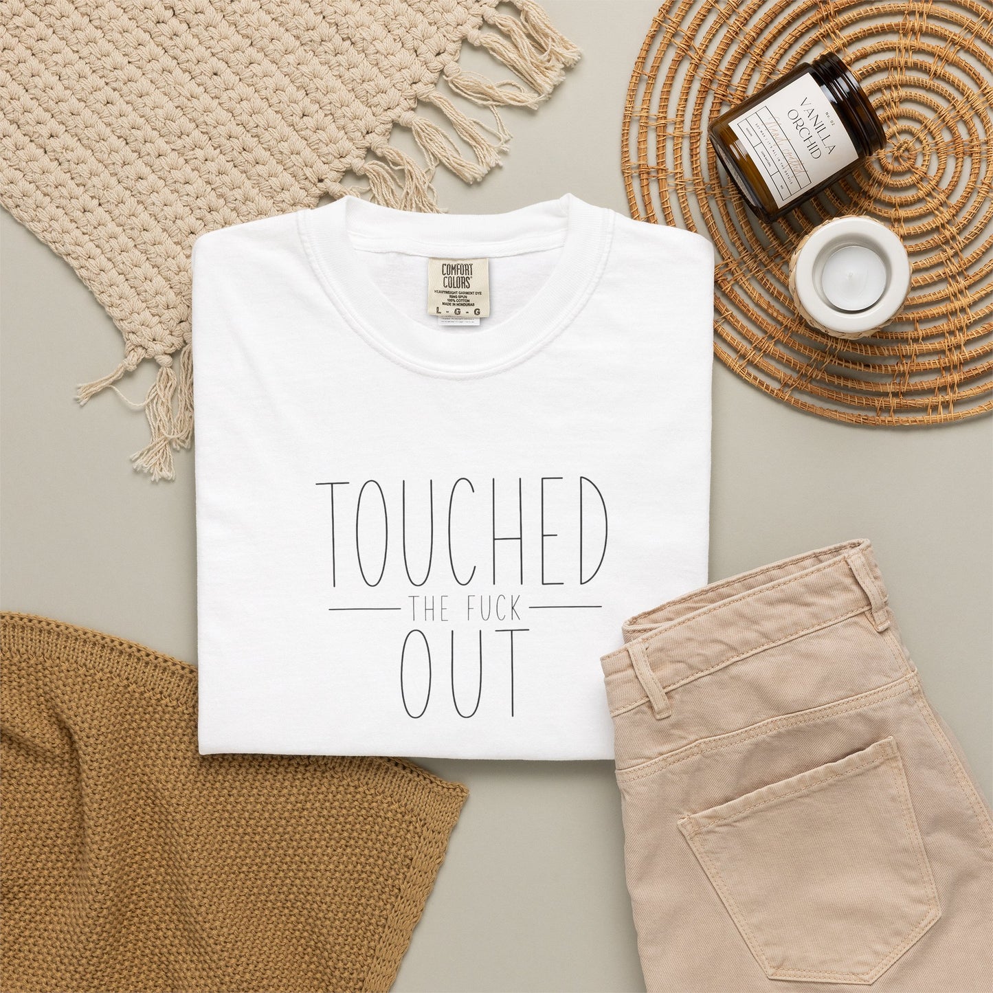 Touched the F Out | Funny Overstimulated Mom Graphic Tee