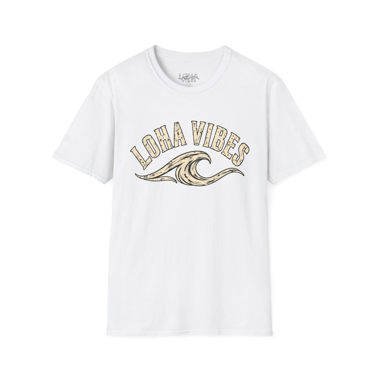 LOHA VIBES Signature Wave Graphic Tee – Coastal Lifestyle T-Shirt