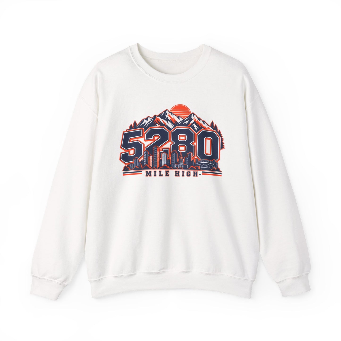 5280 Mile High Sweatshirt — Denver Mountain Graphic Crewneck