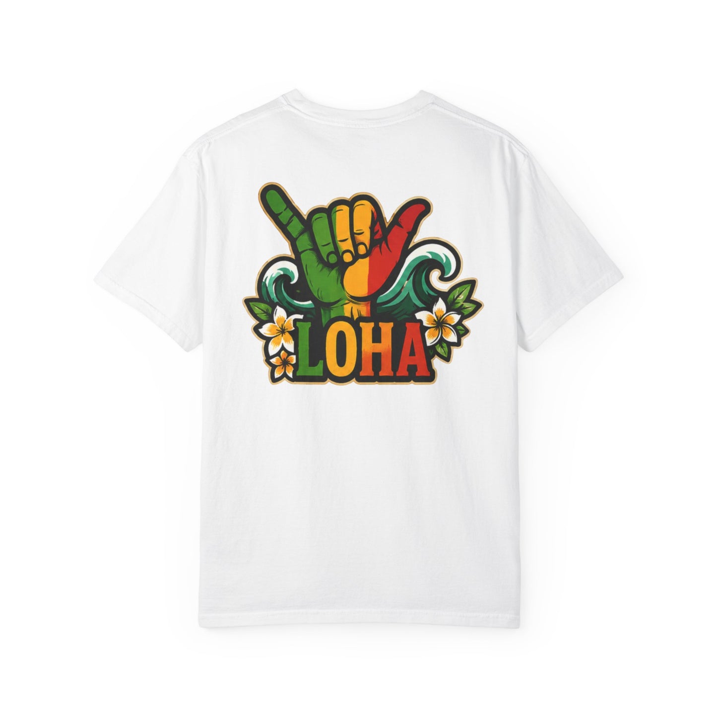 Loha Shaka T-Shirt — Retro Surf Hawaiian Tee with "LOHA" Back Graphic