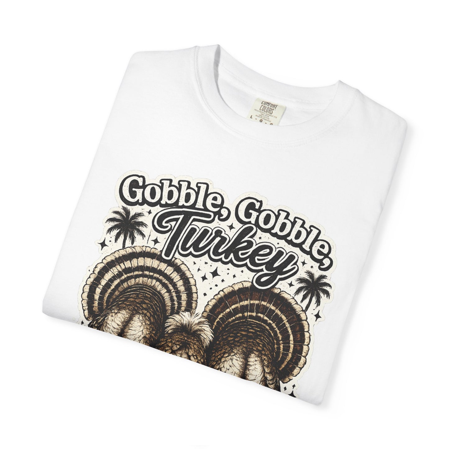 Gobble Gobble Turkey Butt T-shirt | Retro Thanksgiving Turkey Trio, Fall Holiday Tee