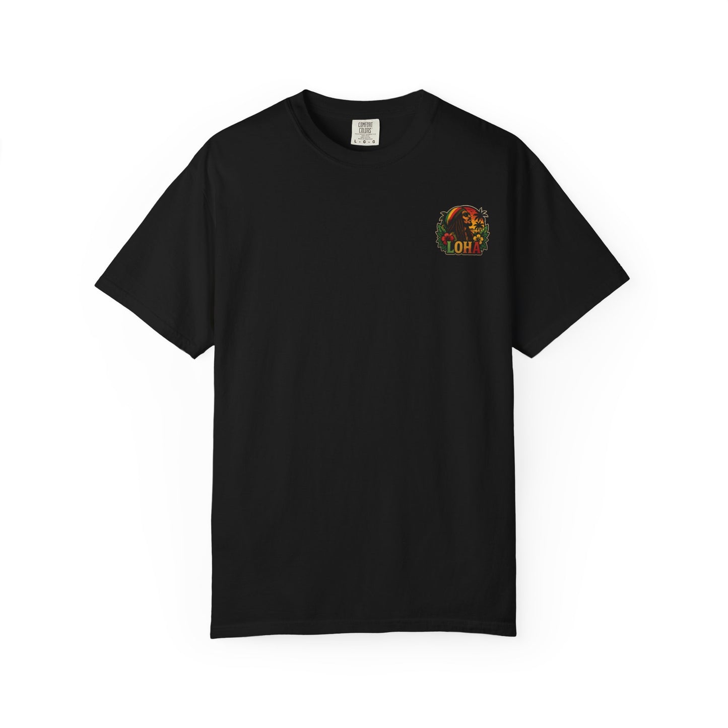 Rasta Aloha T-Shirt — "LOHA" Reggae Sunset Tee