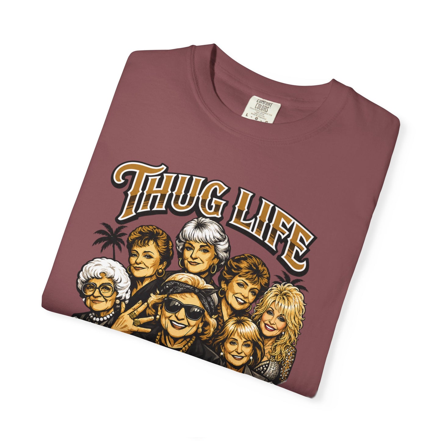T H U G Golden Dolly Grandma Portrait T-Shirt | Retro TV Comedy Crew Tee