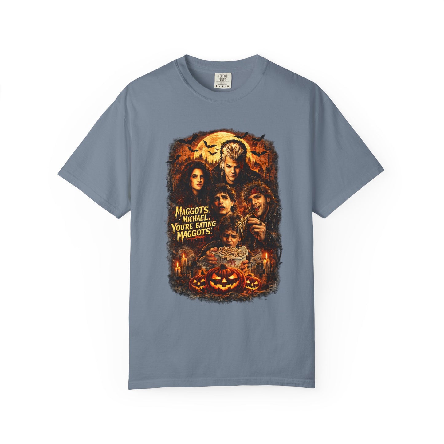 Horror Movie Collage T-shirt | Halloween Pumpkin Skull Design