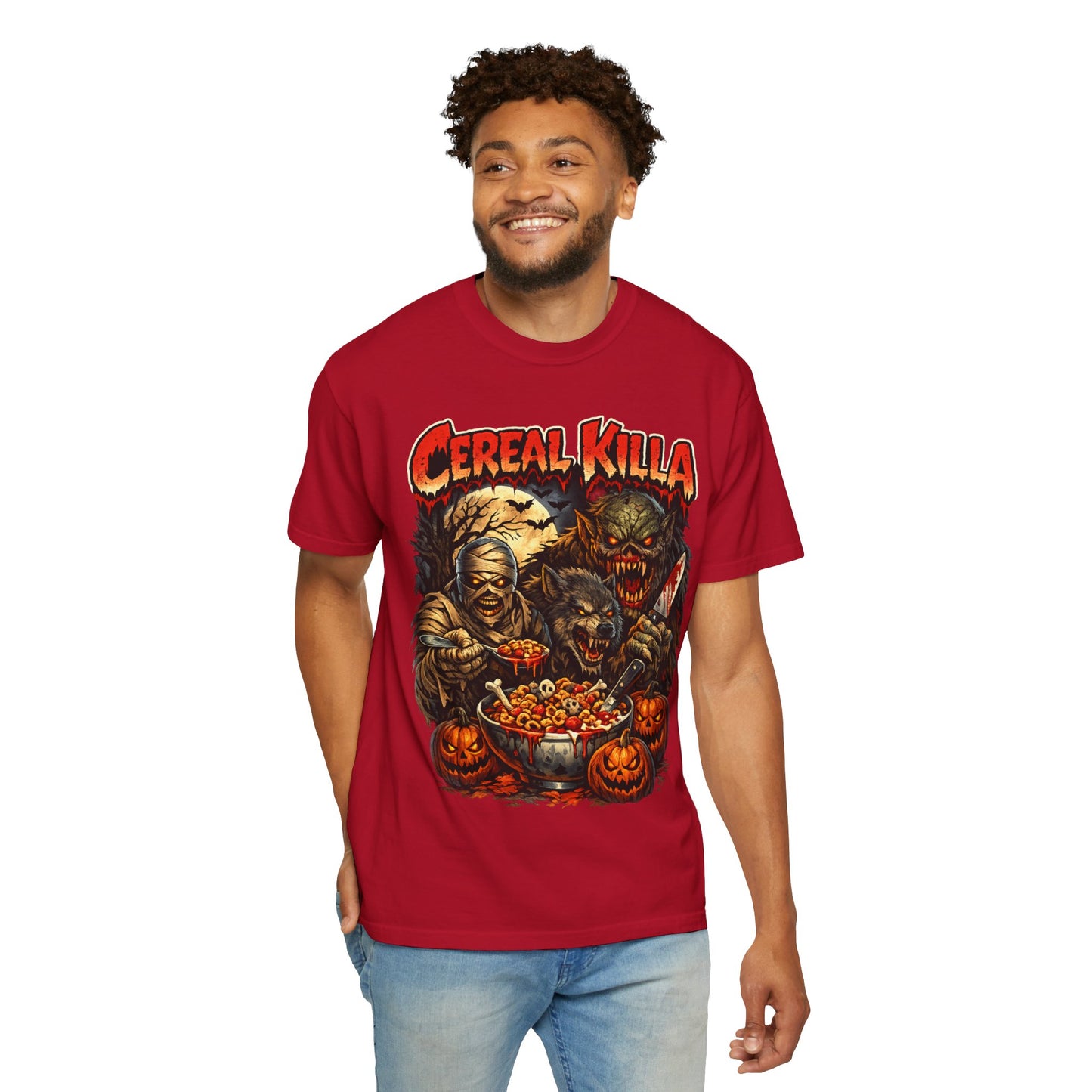 Cereal Killa Horror T-Shirt — Vintage Halloween Monster Graphic Tee.