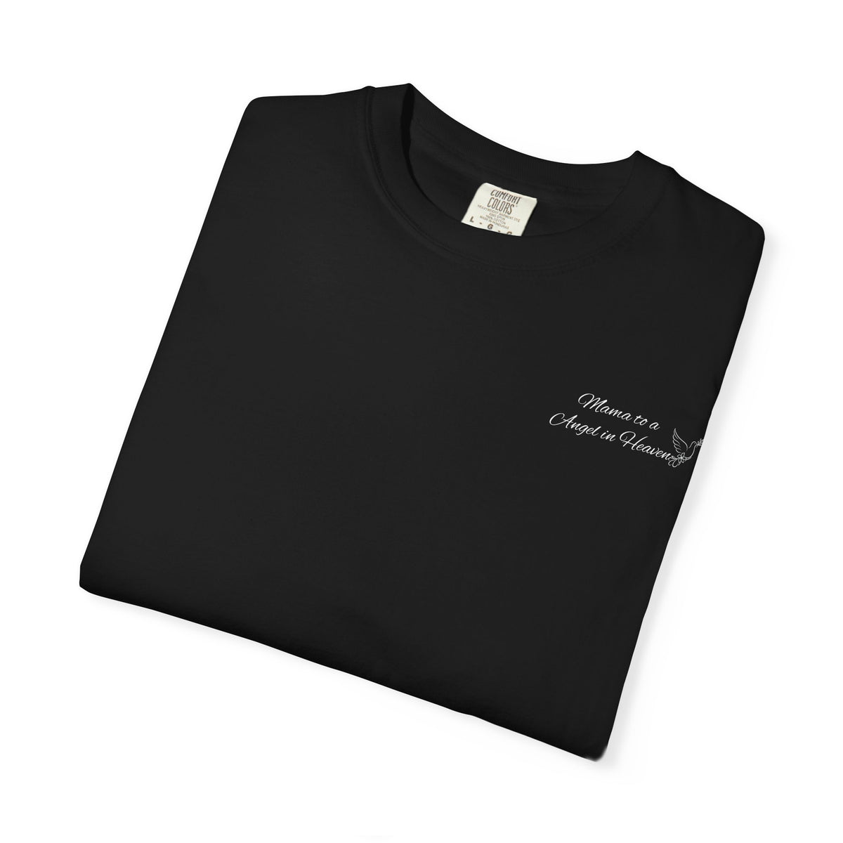 "Mama" to an Angel in Heaven T-Shirt — October Pregnancy & Childloss Awareness Sunset Floral Backprint