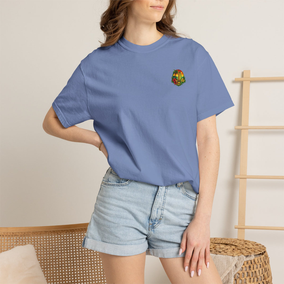 Loha Vibes T-Shirt — Tropical Surf Sunset Tee