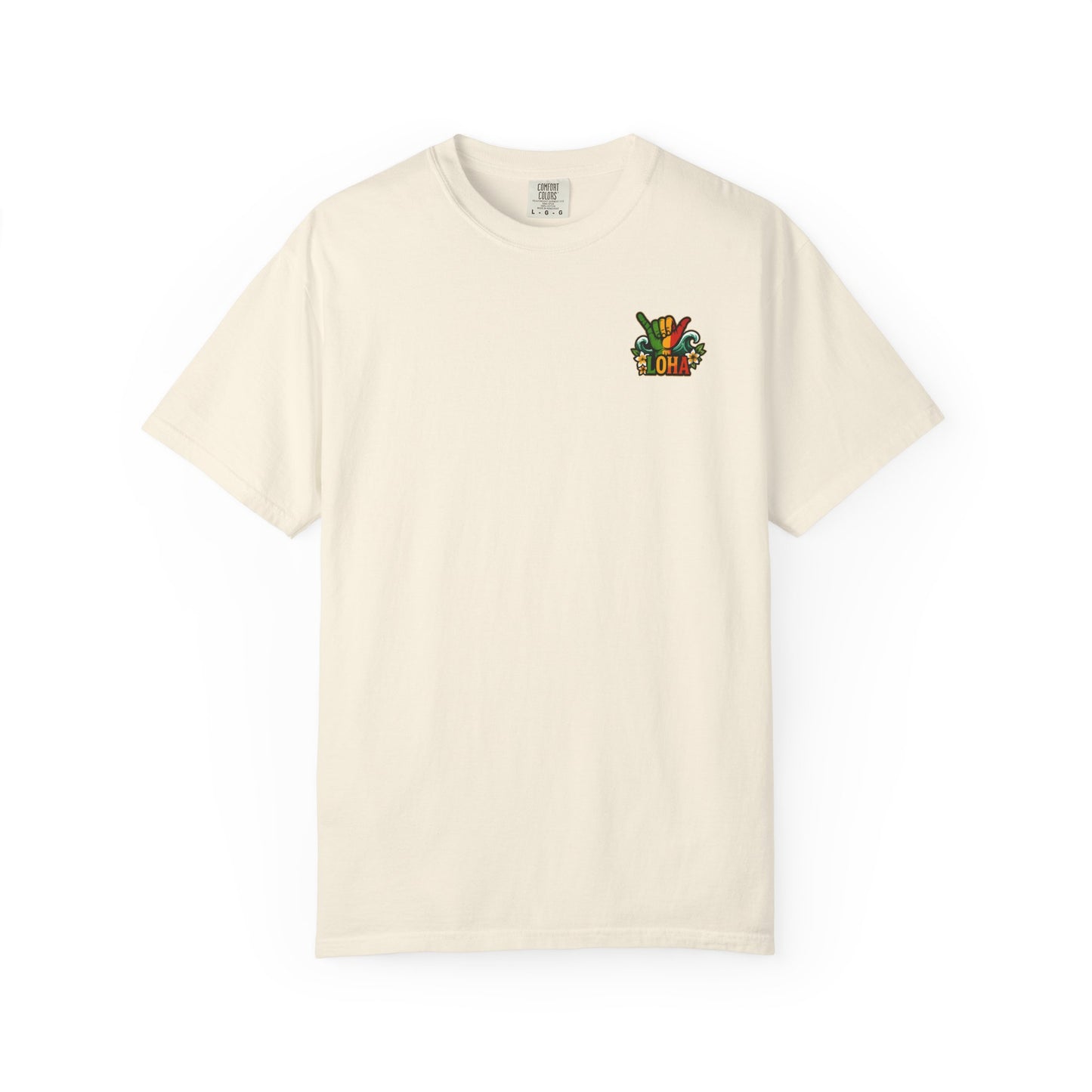 Loha Shaka T-Shirt — Retro Surf Hawaiian Tee with "LOHA" Back Graphic