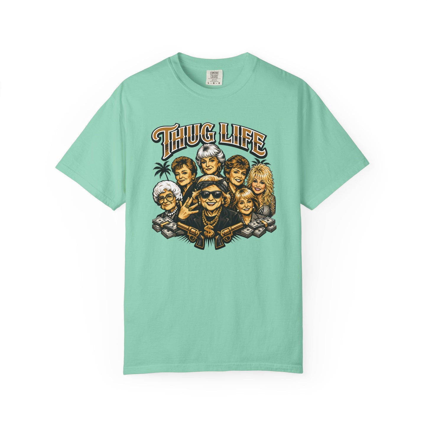 T H U G Golden Dolly Grandma Portrait T-Shirt | Retro TV Comedy Crew Tee