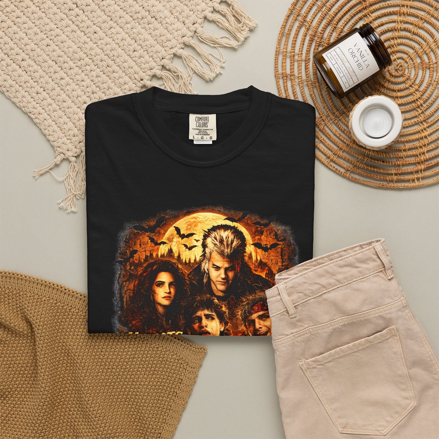 Halloween Horror Movie Collage T-Shirt — "Maggots" Retro Pumpkin Graphic