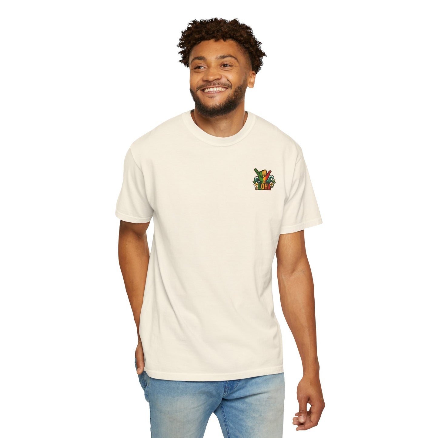 Loha Shaka T-Shirt — Retro Surf Hawaiian Tee with "LOHA" Back Graphic