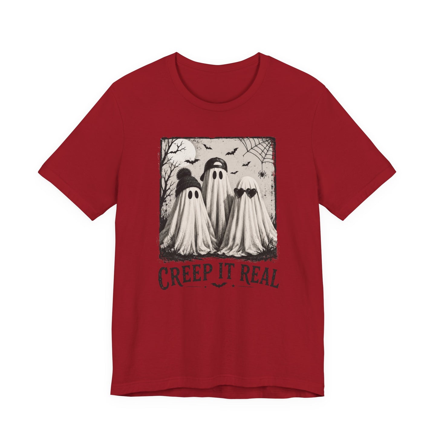 Creep It Real Ghost Graphic Tee — Vintage Halloween T-Shirt