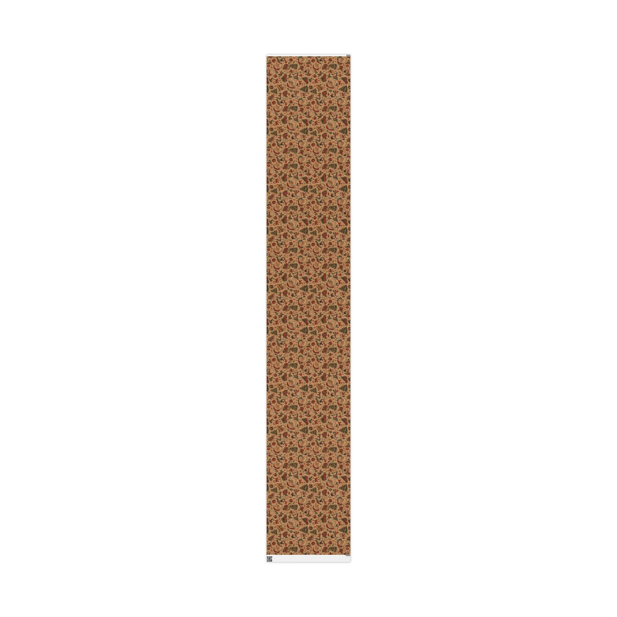 Vintage Christmas Wrapping Paper Roll — Rustic Snowman & Holiday Motifs
