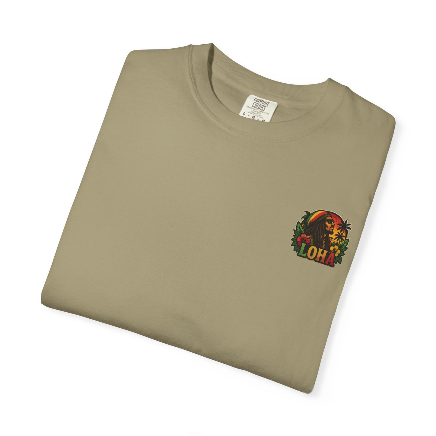 Rasta Aloha T-Shirt — "LOHA" Reggae Sunset Tee