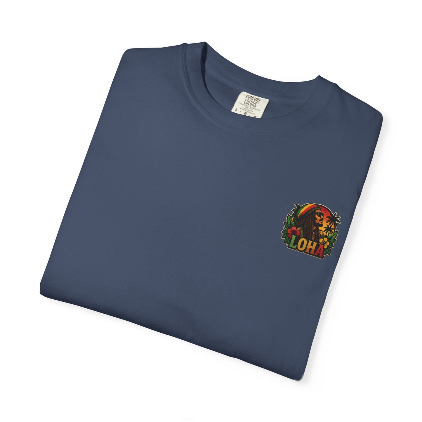 Rasta Aloha T-Shirt — "LOHA" Reggae Sunset Tee