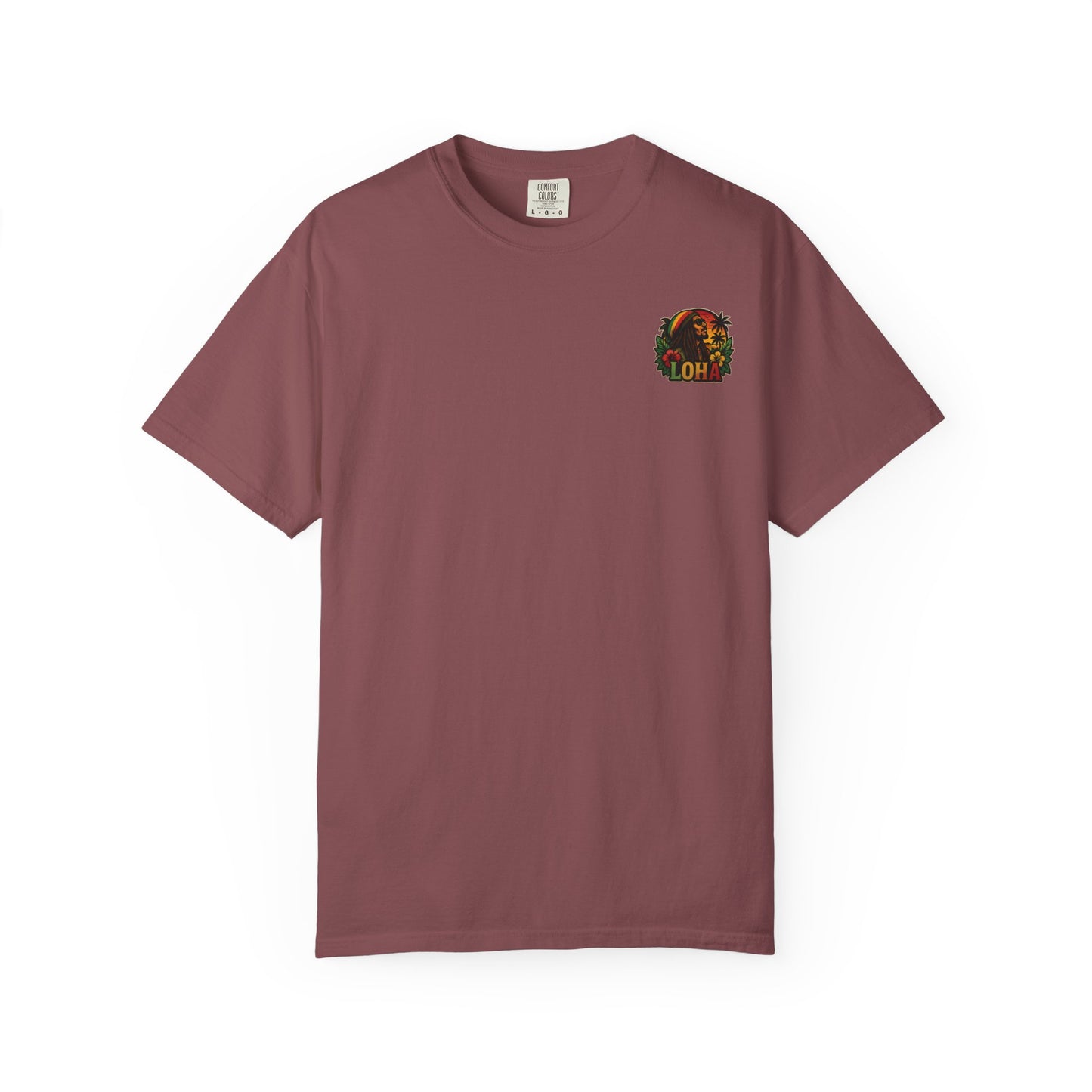 Rasta Aloha T-Shirt — "LOHA" Reggae Sunset Tee