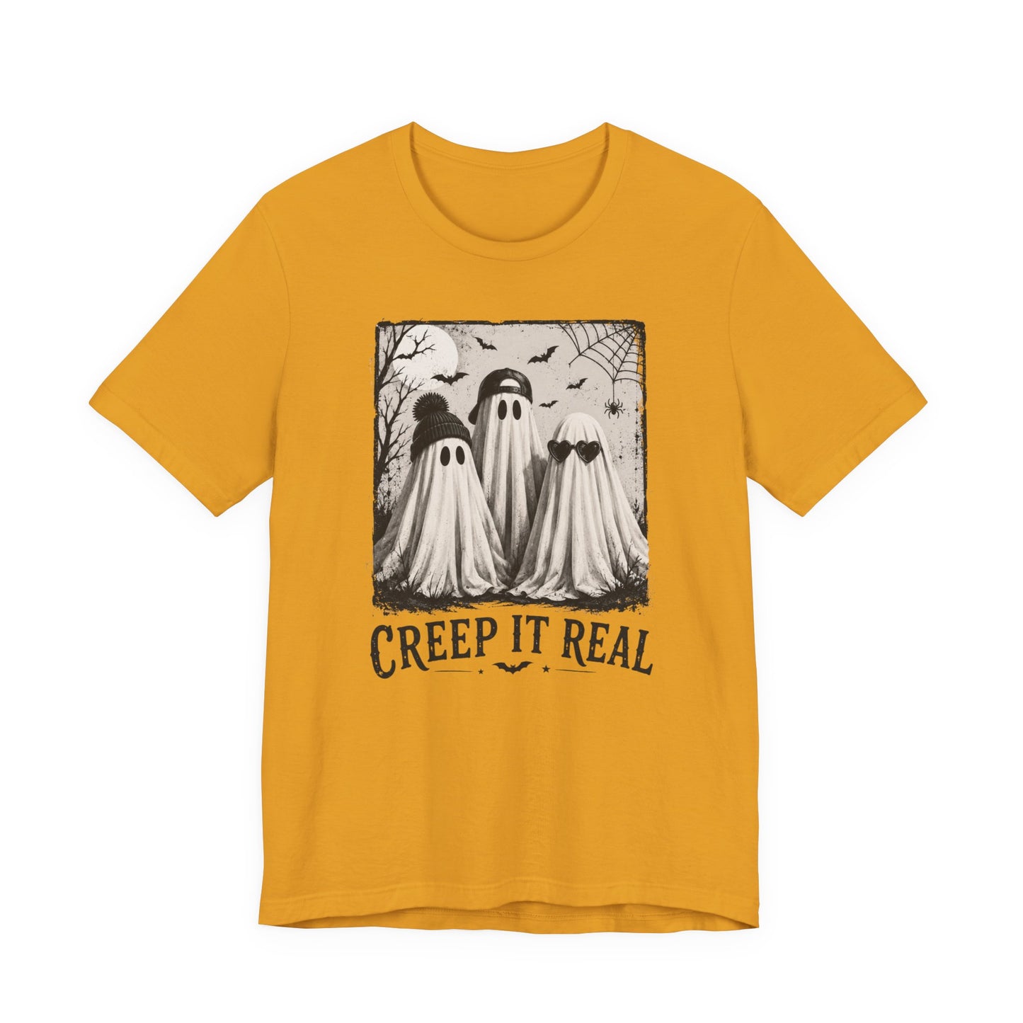 Creep It Real Ghost Graphic Tee — Vintage Halloween T-Shirt