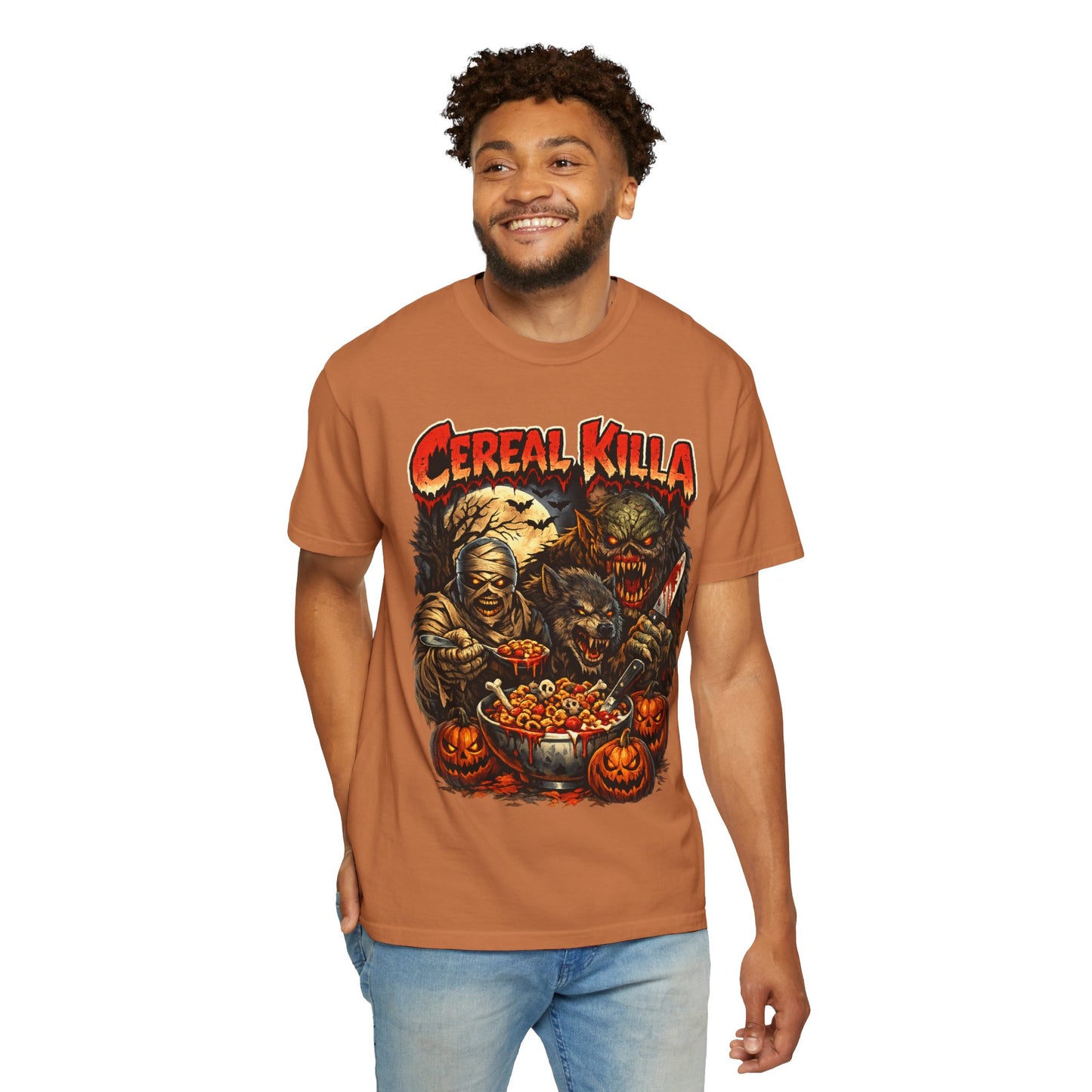 Cereal Killa Horror T-Shirt — Vintage Halloween Monster Graphic Tee.