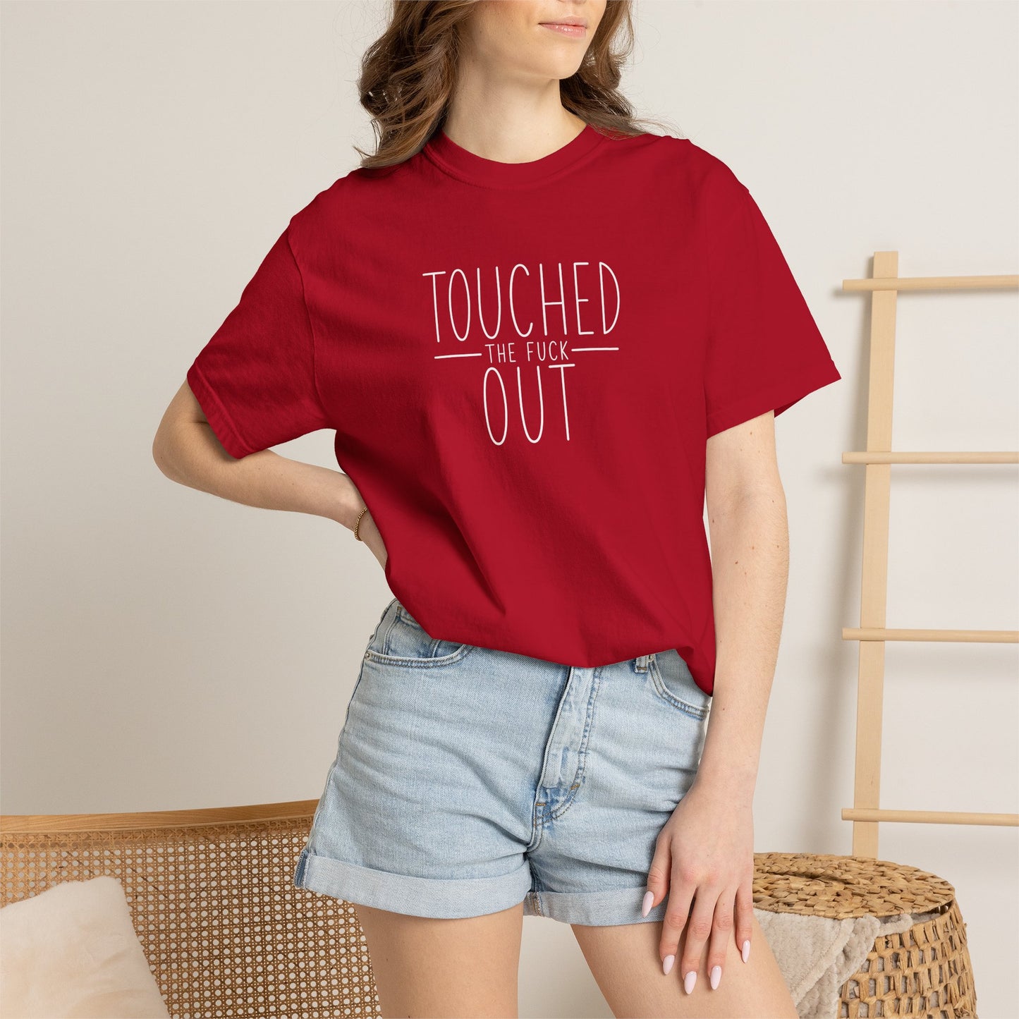 Touched the F Out | Funny Overstimulated Mom Graphic Tee