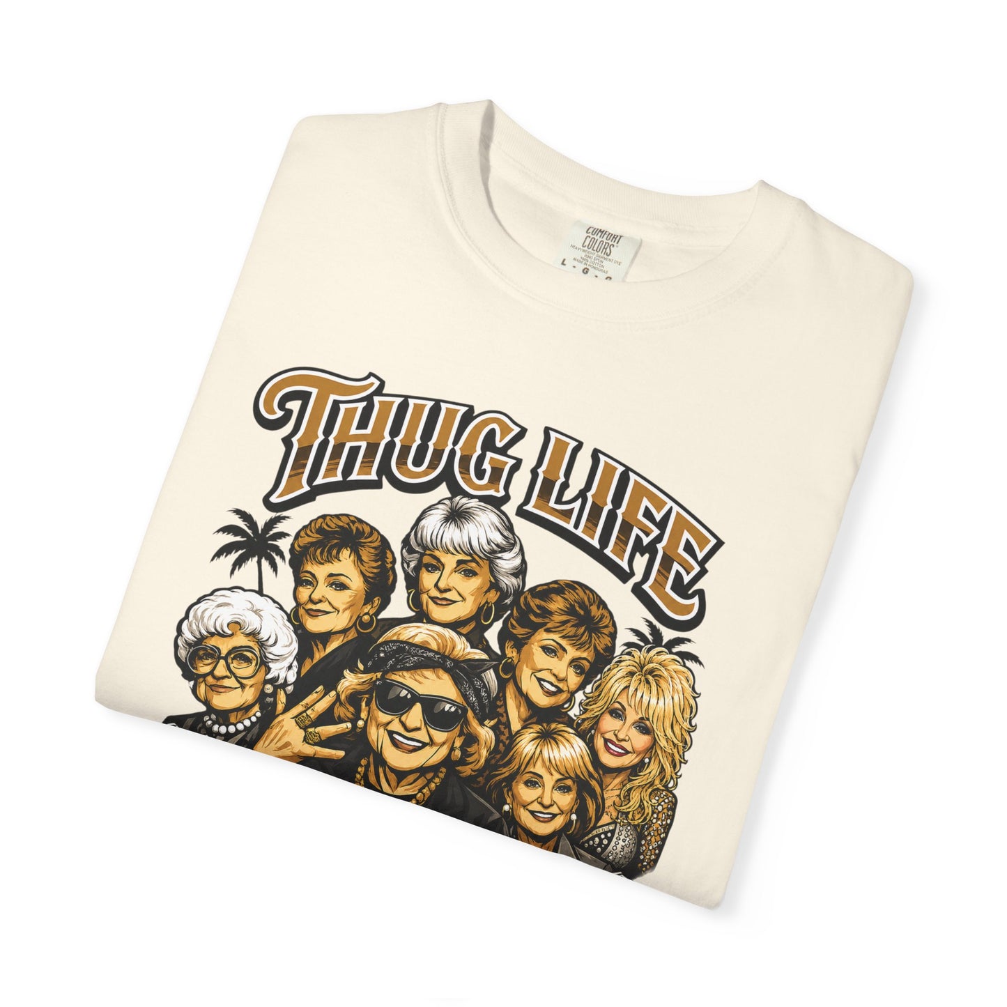 T H U G Golden Dolly Grandma Portrait T-Shirt | Retro TV Comedy Crew Tee