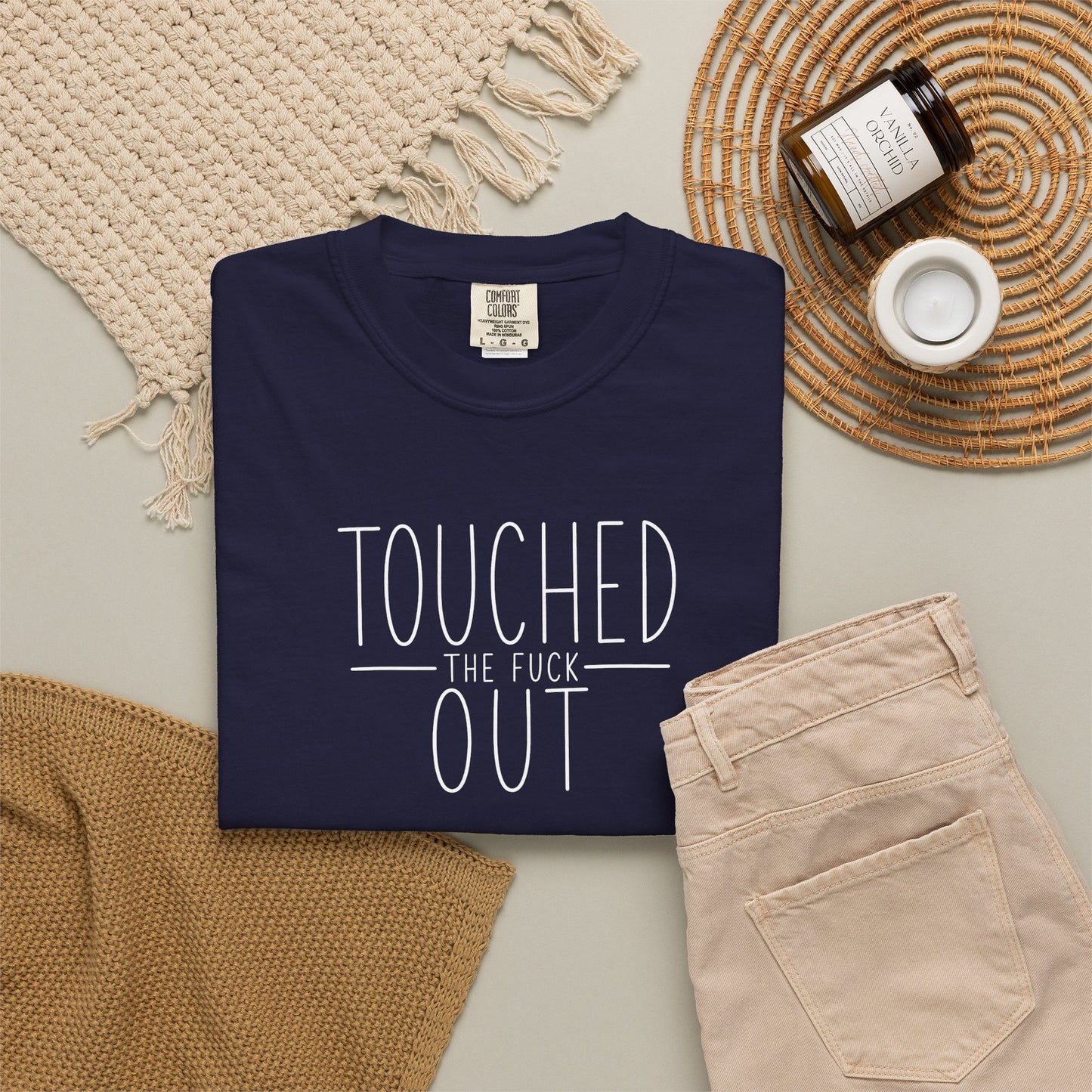Touched the F Out | Funny Overstimulated Mom Graphic Tee
