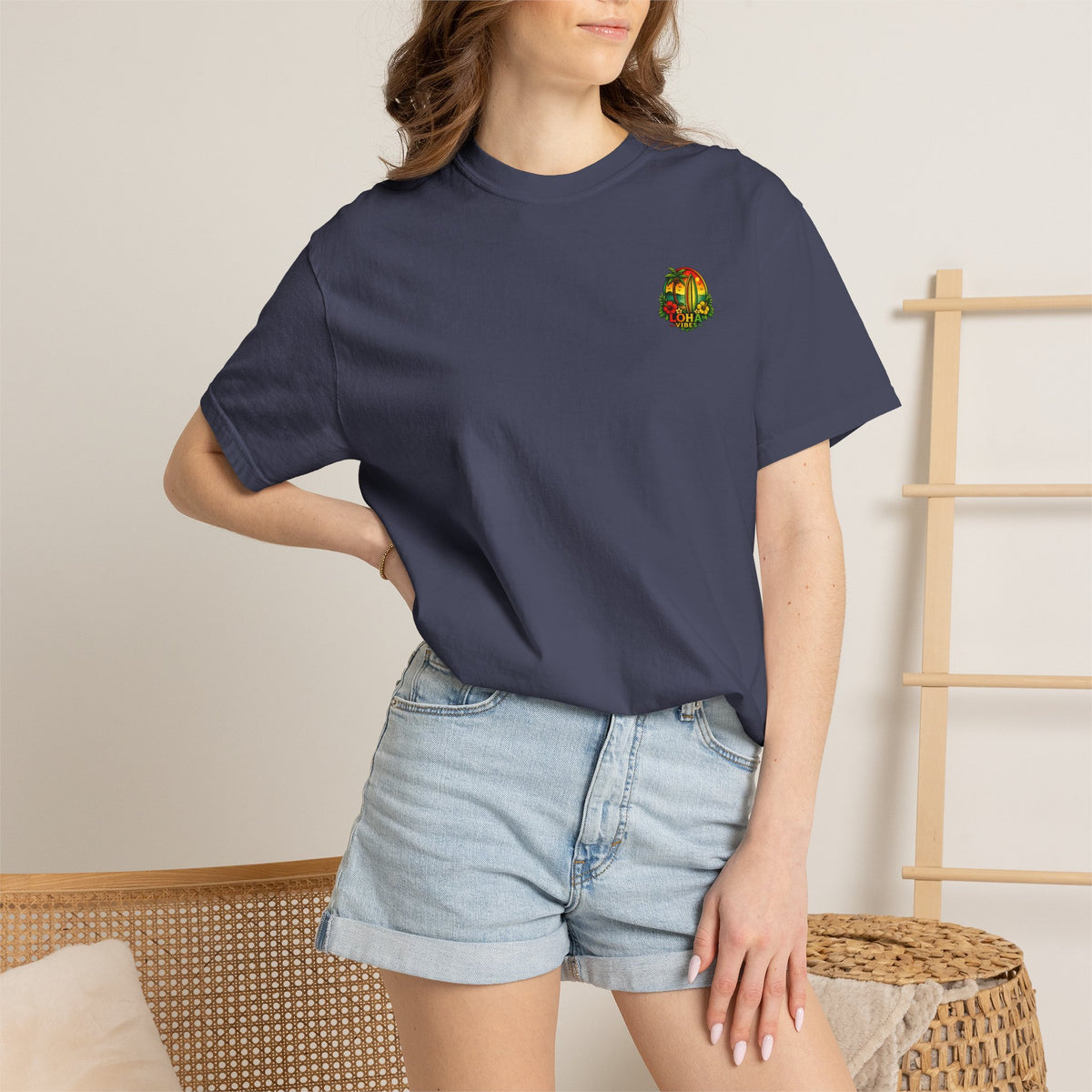 Loha Vibes T-Shirt — Tropical Surf Sunset Tee