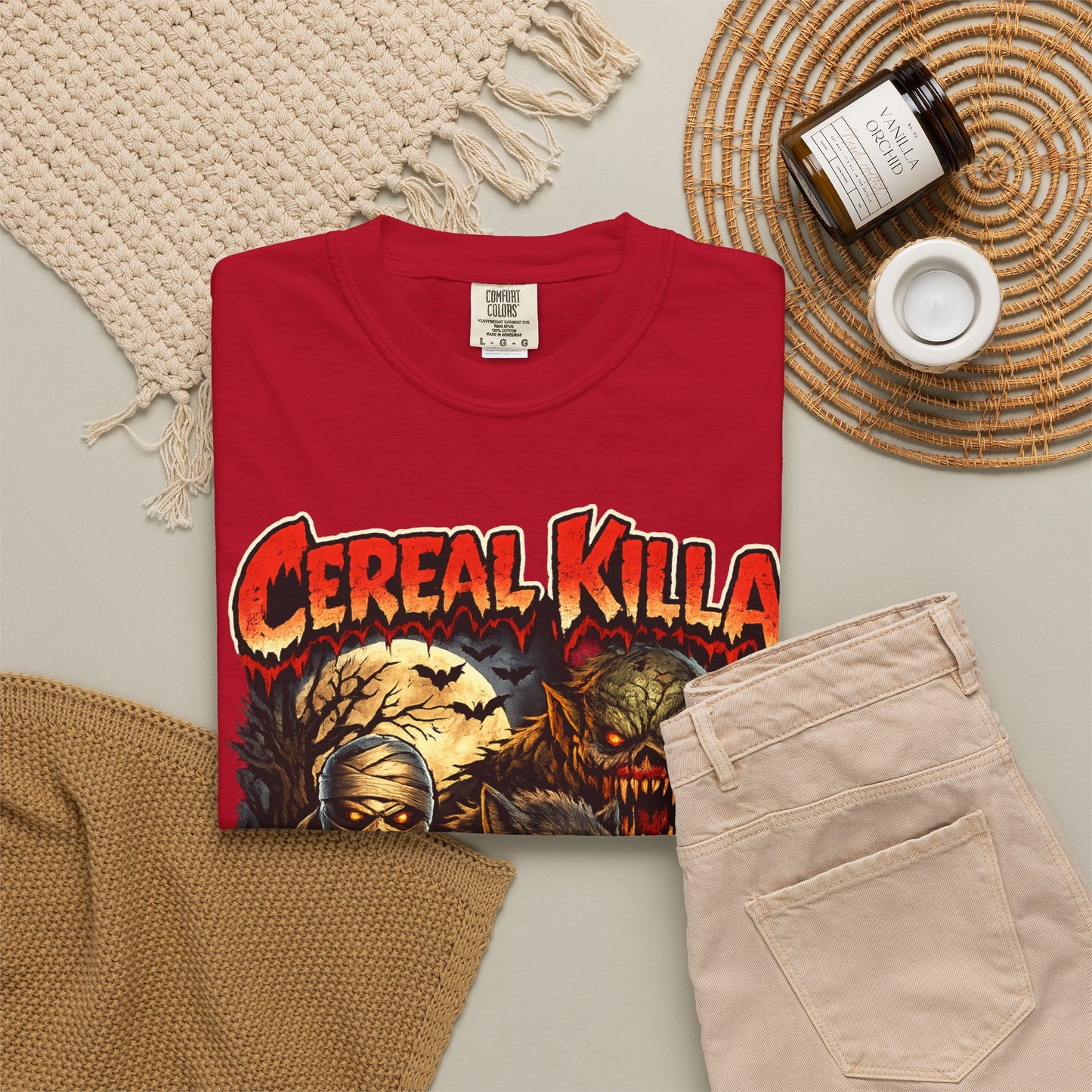 Cereal Killa Horror T-Shirt — Vintage Halloween Monster Graphic Tee.