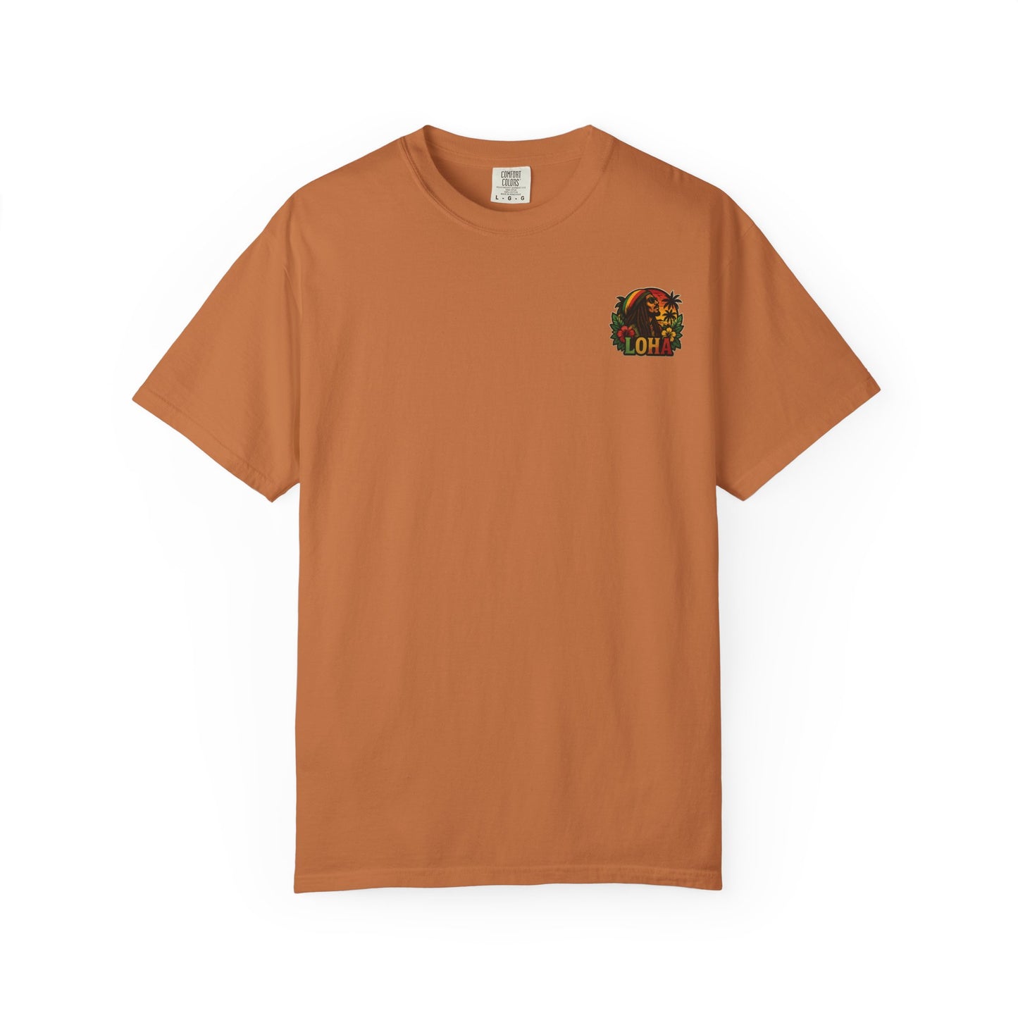 Rasta Aloha T-Shirt — "LOHA" Reggae Sunset Tee