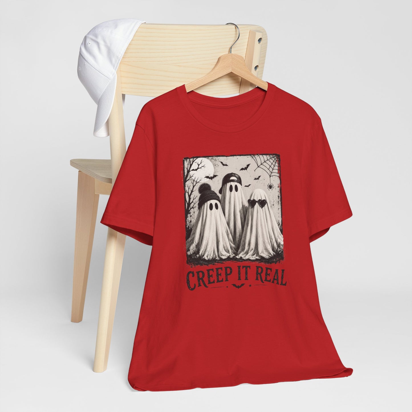 Creep It Real Ghost Graphic Tee — Vintage Halloween T-Shirt