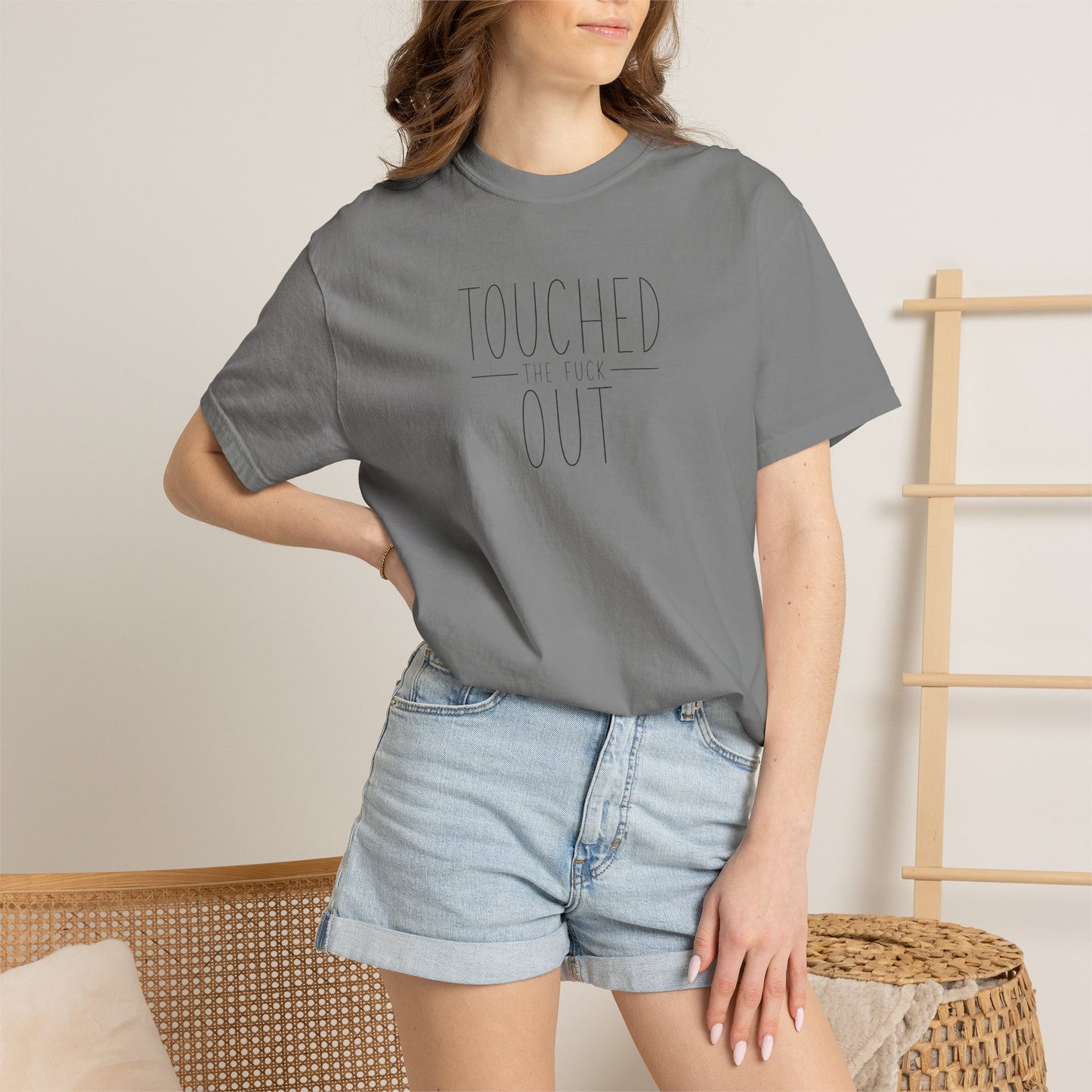 Touched the F Out | Funny Overstimulated Mom Graphic Tee