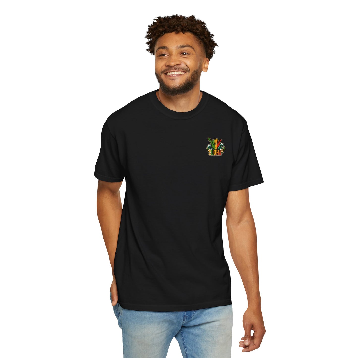 Loha Shaka T-Shirt — Retro Surf Hawaiian Tee with "LOHA" Back Graphic