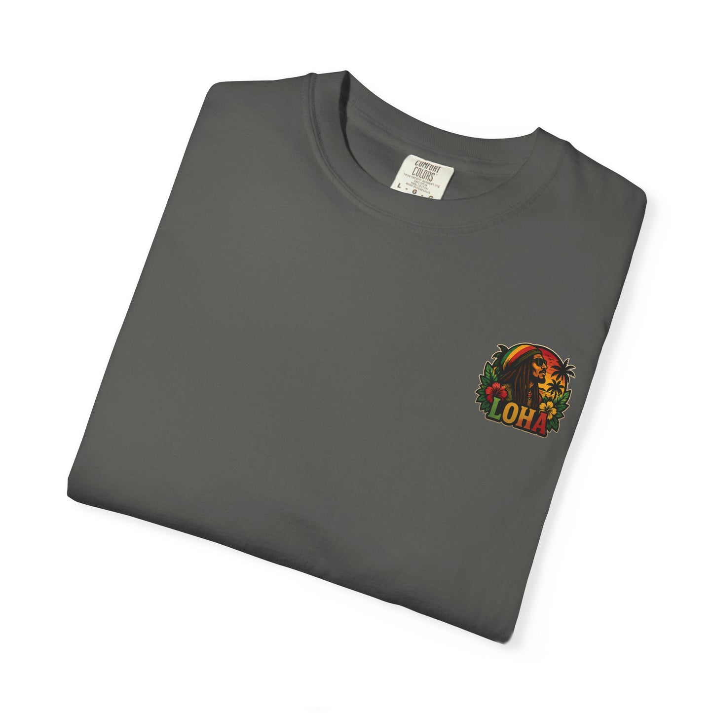 Rasta Aloha T-Shirt — "LOHA" Reggae Sunset Tee