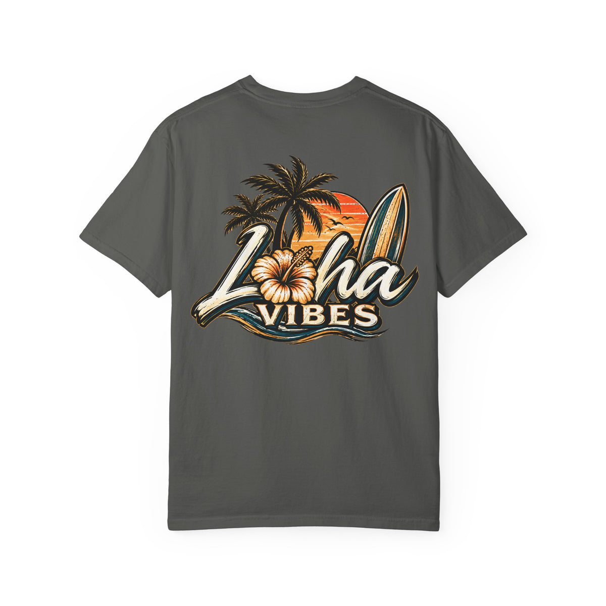 Loha Vibes Tropical Surf Graphic T-Shirt