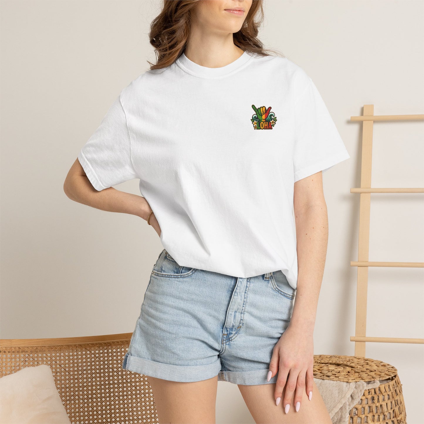 Loha Shaka T-Shirt — Retro Surf Hawaiian Tee with "LOHA" Back Graphic