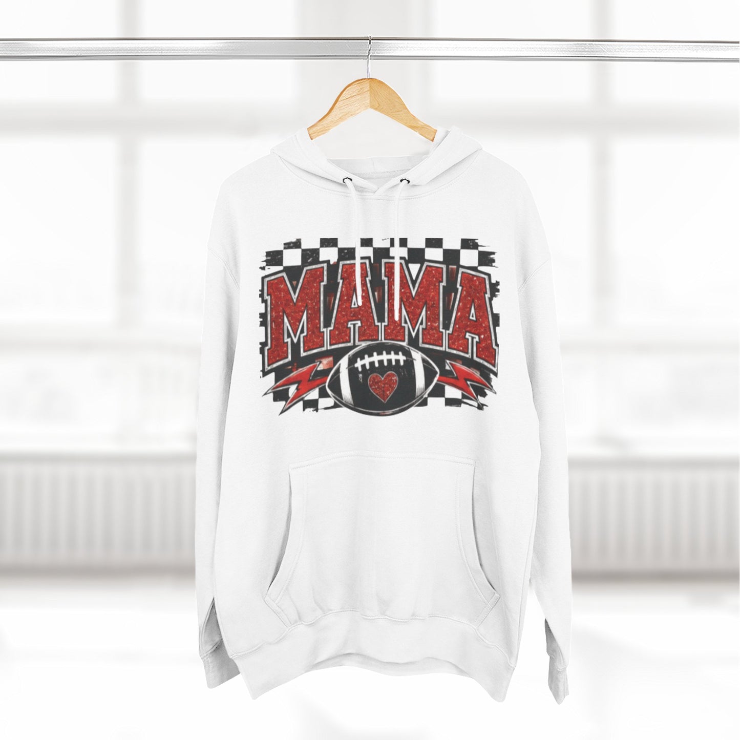 Mama Football Hoodie — #10 Player Mom Fleece Pullover