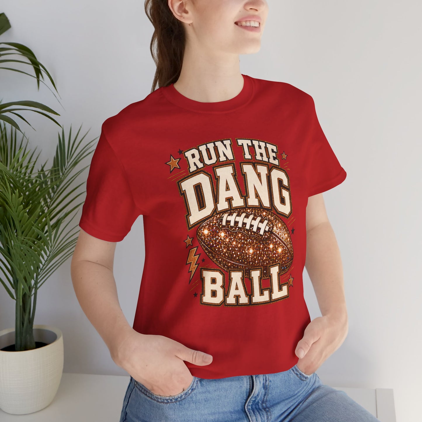 Run the Dang Ball Football T-Shirt — Retro Gridiron Graphic Tee