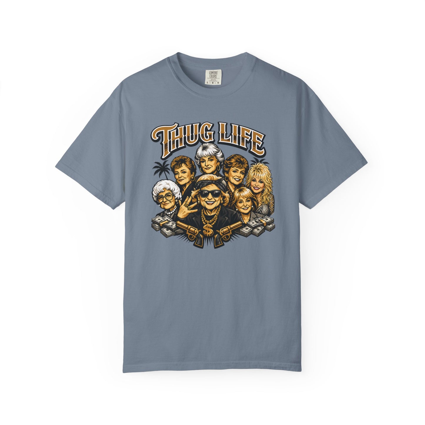 T H U G Golden Dolly Grandma Portrait T-Shirt | Retro TV Comedy Crew Tee