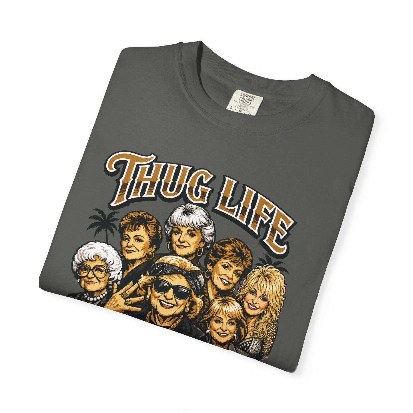 T H U G Golden Dolly Grandma Portrait T-Shirt | Retro TV Comedy Crew Tee