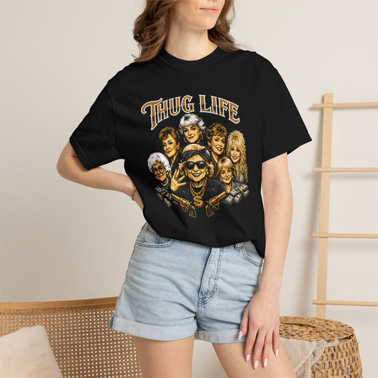 T H U G Golden Dolly Grandma Portrait T-Shirt | Retro TV Comedy Crew Tee