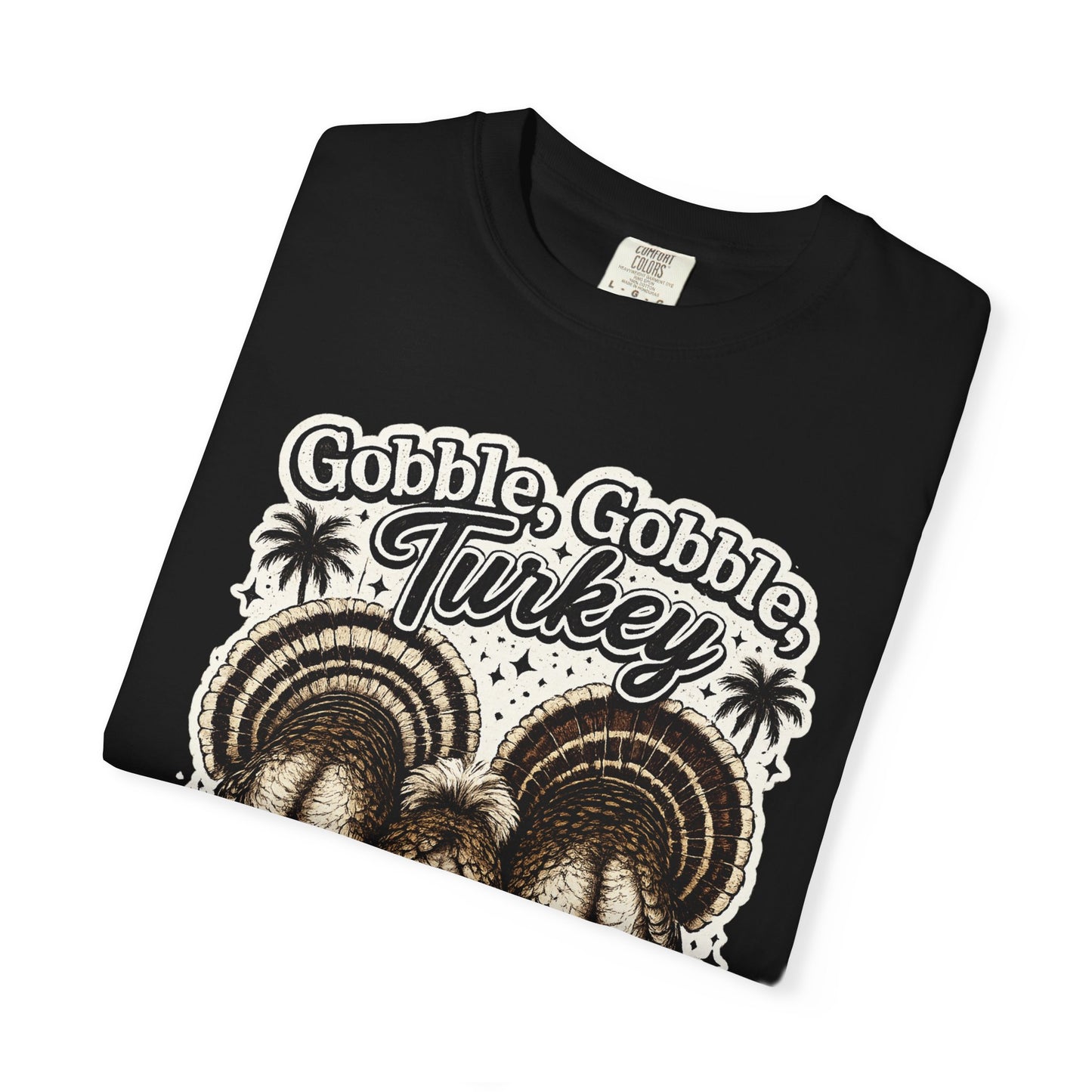 Gobble Gobble Turkey Butt T-shirt | Retro Thanksgiving Turkey Trio, Fall Holiday Tee